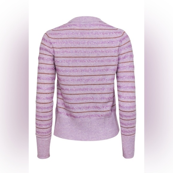 J. crew Sequin Striped Sweater in Supersoft Yarn in Lavender size M - Picture 10 of 12
